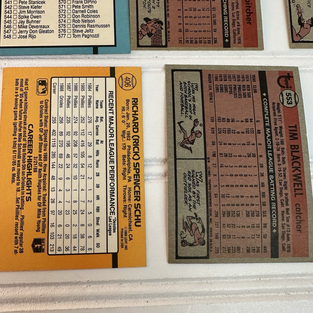 Vintage Baseball Cards Set Topps Donruss