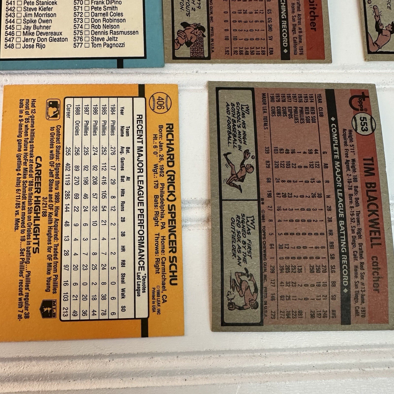 Vintage Baseball Cards Set Topps Donruss