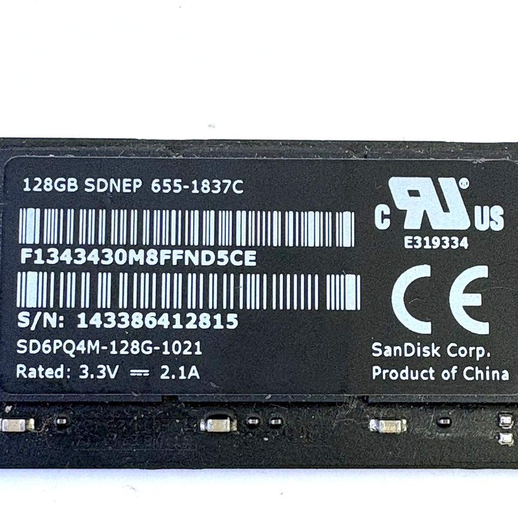 SanDisk SDNEP 655-1837C 128GB SSD For Macbook Pro A1398 EMC 2876 W/Yosemite
