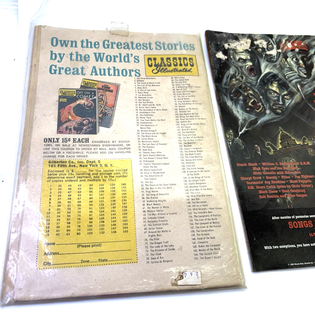 VTG Comic Magazine Lot Classics Illustrated Frankenstein X-Files Twilight Zone