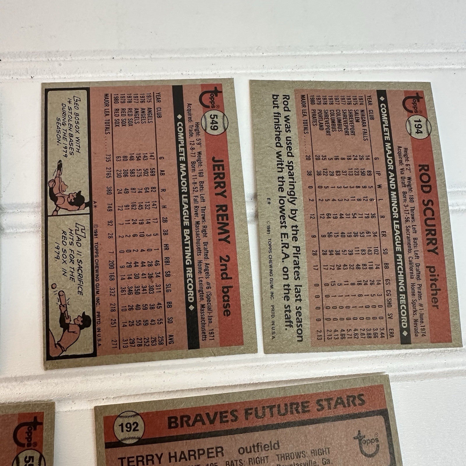 Vintage Baseball Cards Set Topps Donruss