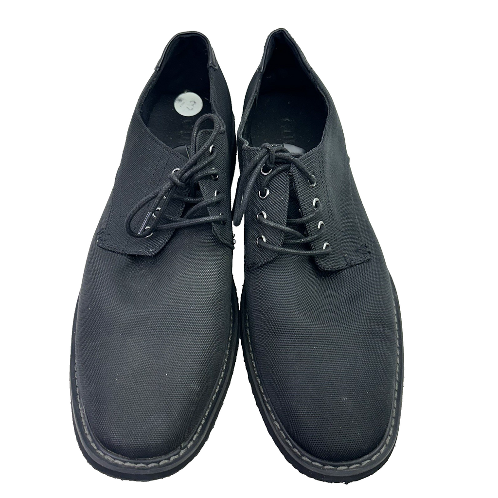 GUESS Tucker 3 Mens Dress Shoes Black Canvas Lace Up Black Toe NEW 13