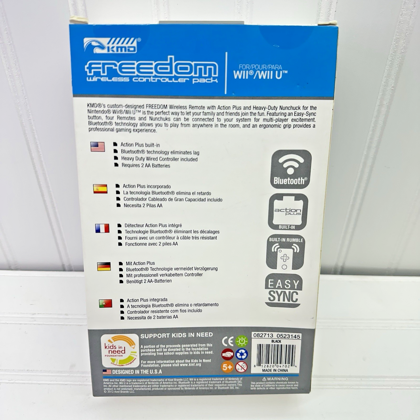Wii/Wii U KMD Freedom Wireless Controller Pack - Black BRAND NEW SEALED