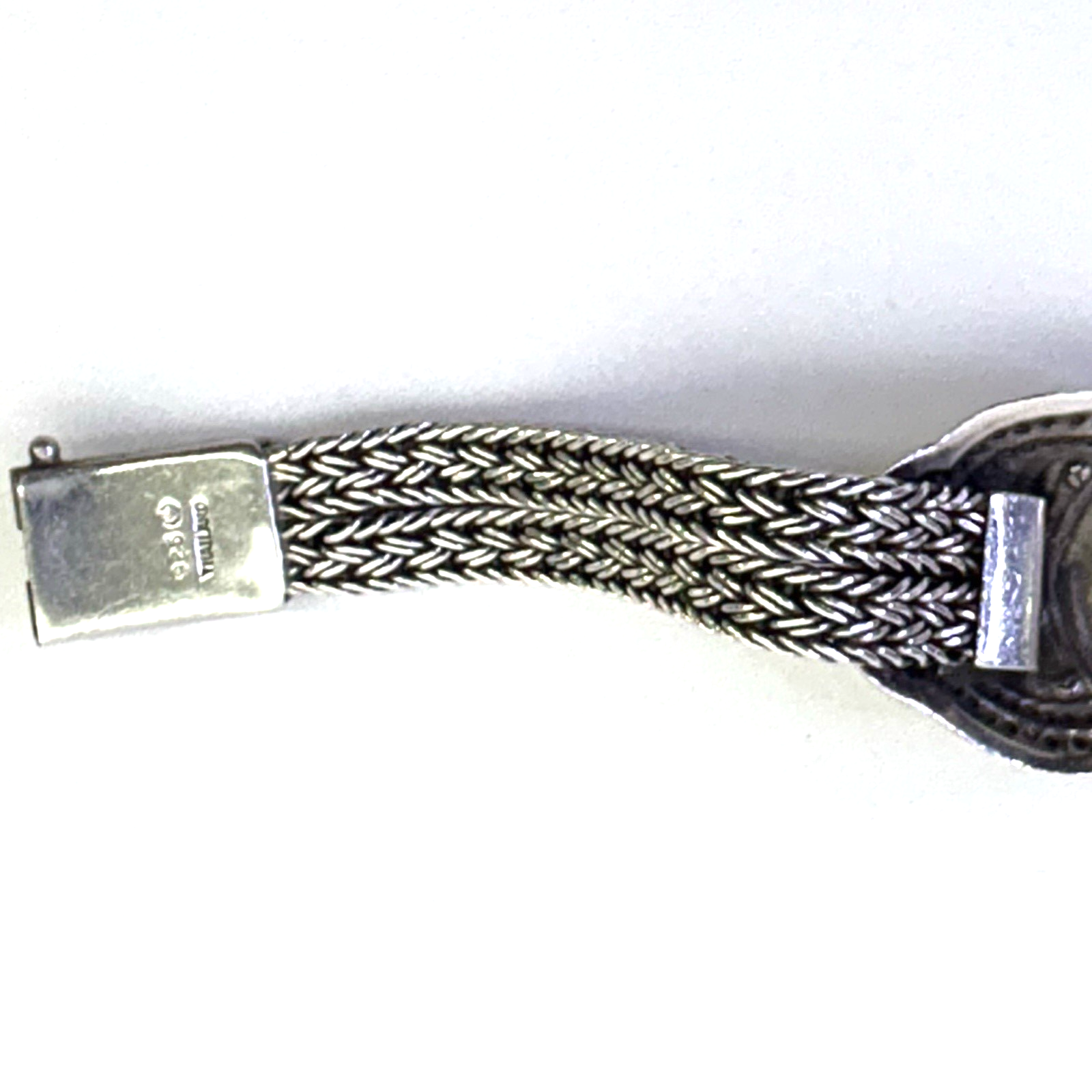 925 Sterling Silver Thailand Floral Multi Strand Bracelet 7.5” 41.59g