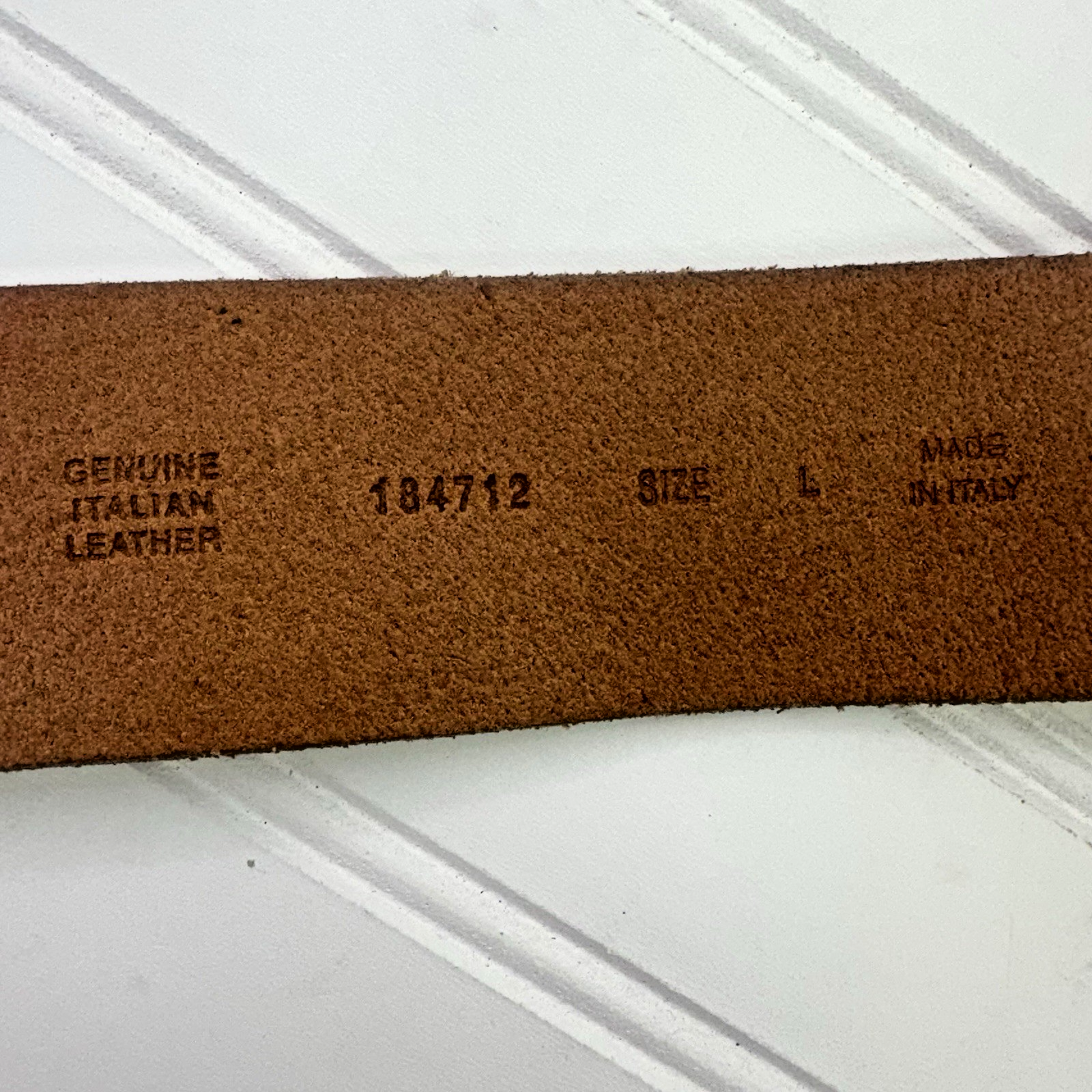 Rare Vintage Banana Republic Leather Hook Grommet Belt L Unisex - Made in Italy