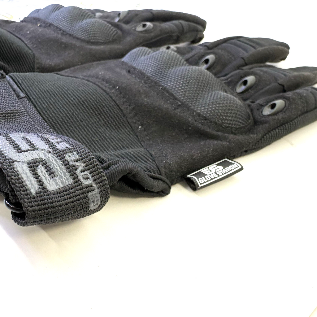 THE COMBAT HARD KNUCKLE TACTICAL SWAT POLICE SECURITY MILITARY GLOVE - BLACK
