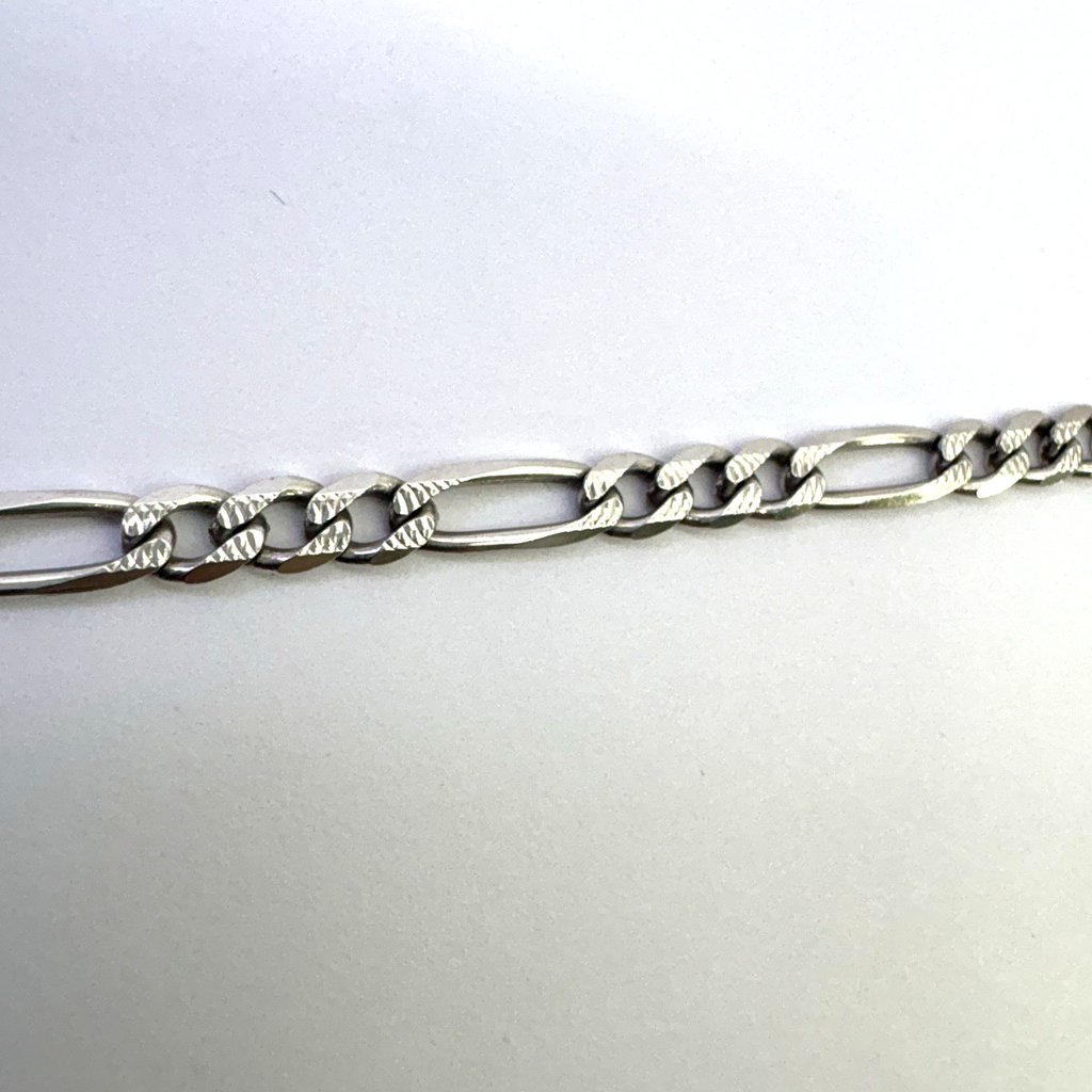 925 Italy Figaro Chain Necklace 16” Sterling Silver 4.9mm 13.78g Preowned