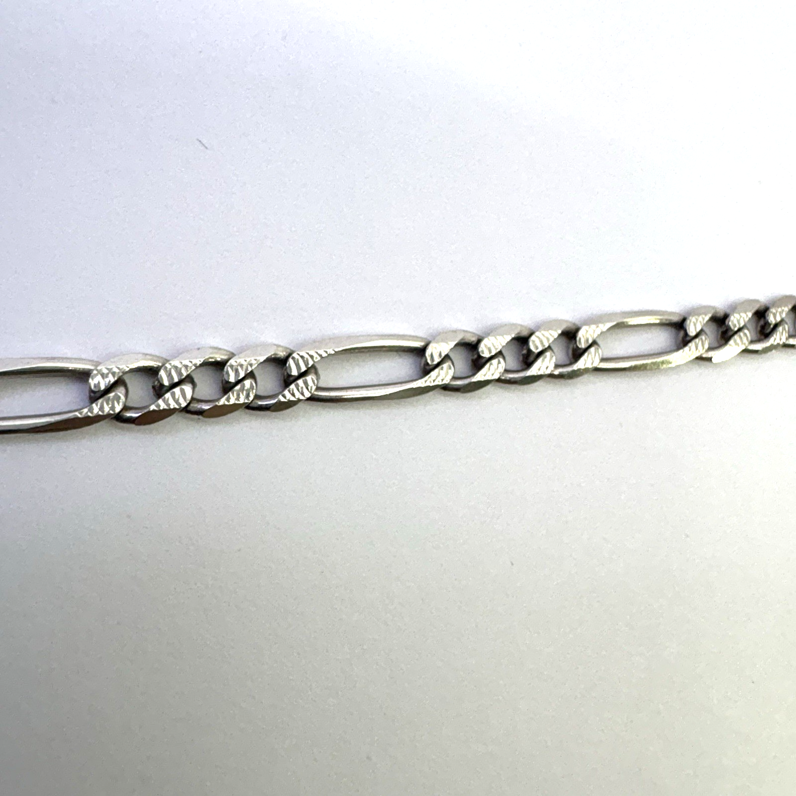 925 Italy Figaro Chain Necklace 16” Sterling Silver 4.9mm 13.78g Preowned