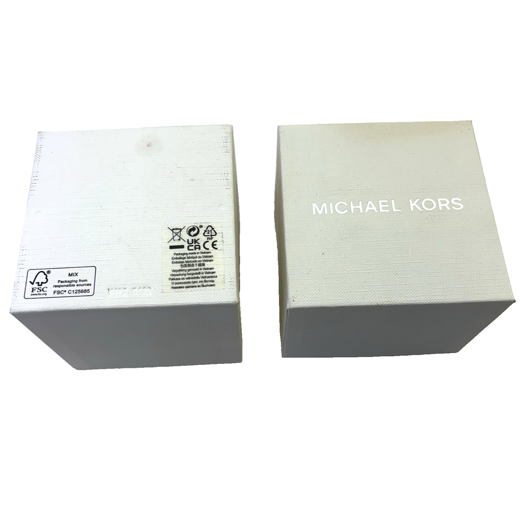 Michael Kors Cunningham Mens Chronograph Watch, Black Dial, Red Silicone Strap