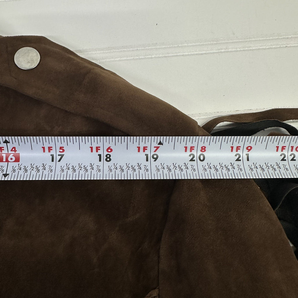Modern Hero Fringe Western Jacket Brown Faux SuedeSize Adult Std M Cowboy Rodeo 