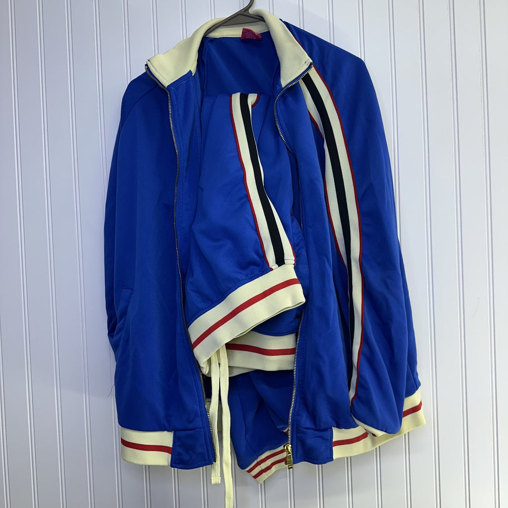 Victorious Unisex Side Stripe Track Suit  Jacket &  Pants 3XL Color Royal Blue