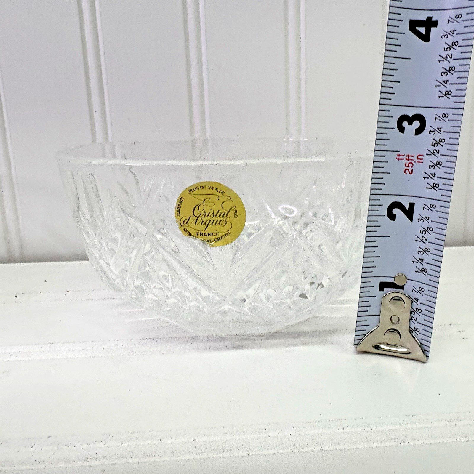 Cristal d’Arques France Crystal Bowl 5” Cut Glass Dessert Candy Dish