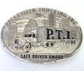 PTI Palletized Trucking Inc Safe Driver Award Belt Buckle Vintage