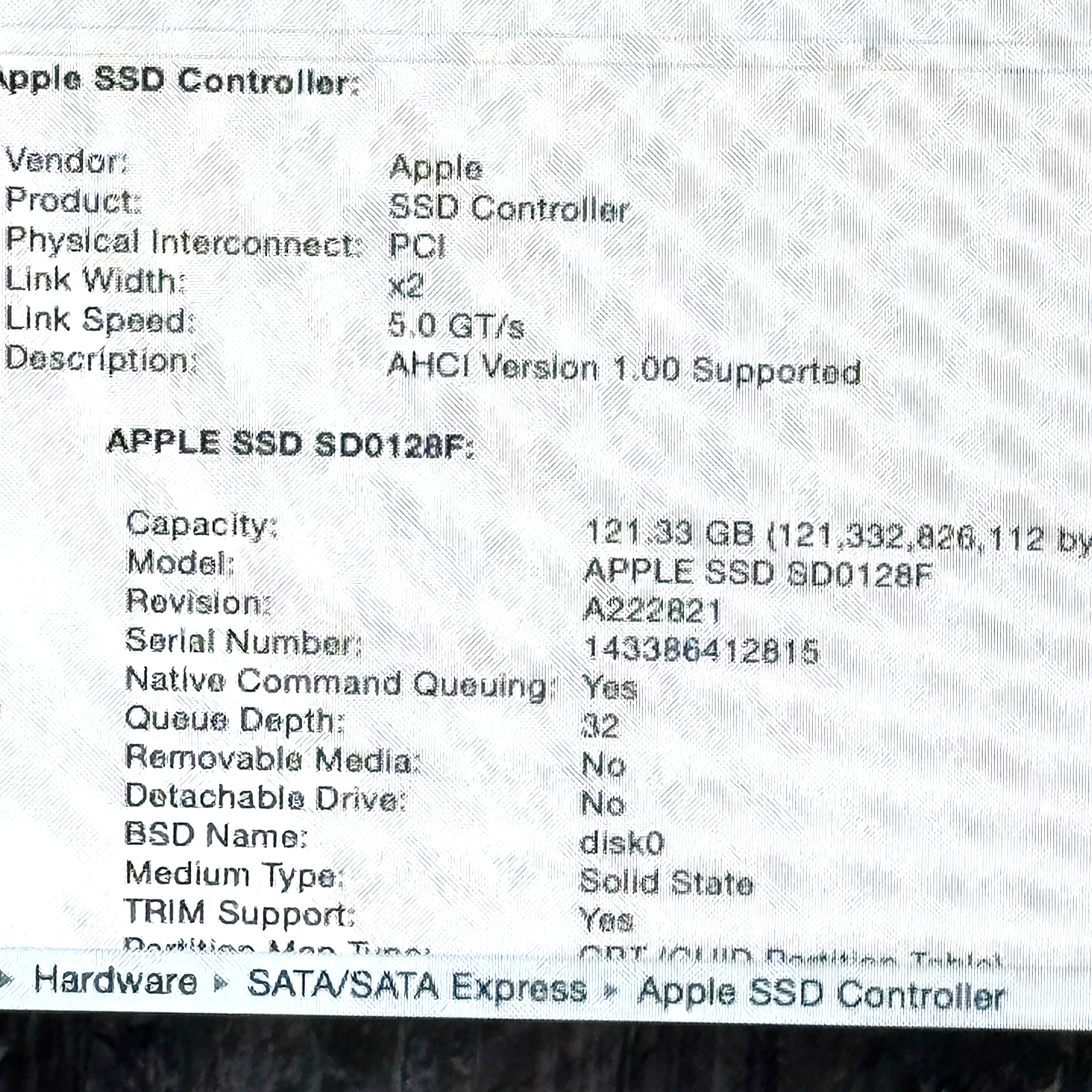 SanDisk SDNEP 655-1837C 128GB SSD For Macbook Pro A1398 EMC 2876 W/Yosemite