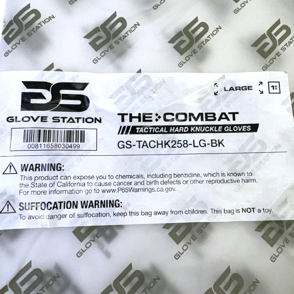 THE COMBAT HARD KNUCKLE TACTICAL SWAT POLICE SECURITY MILITARY GLOVE - BLACK