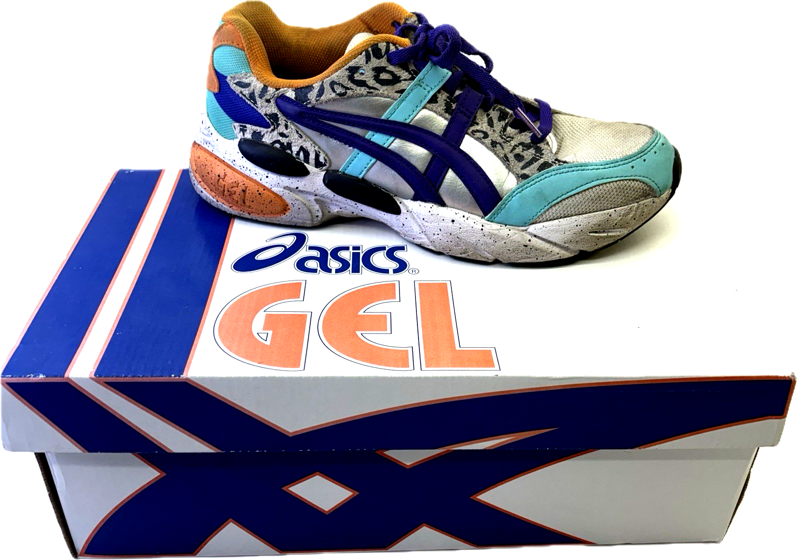 ASICS GEL-BND Men’s Size 7.5 Multicolor Zebra Running Shoes 1021A248 Fair Used
