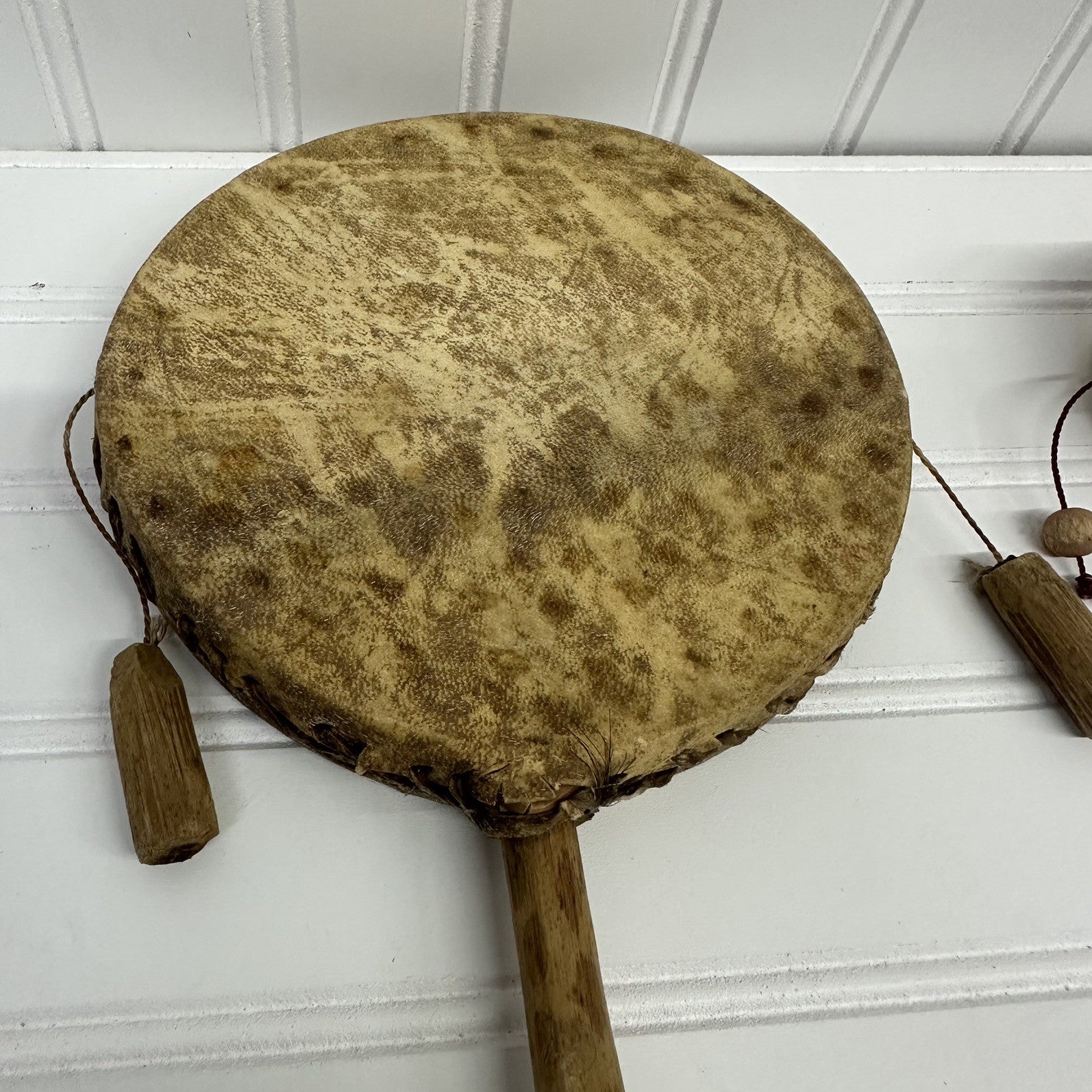 Primitive Den Den Drum Percussion Instrument Native American & Hawaii