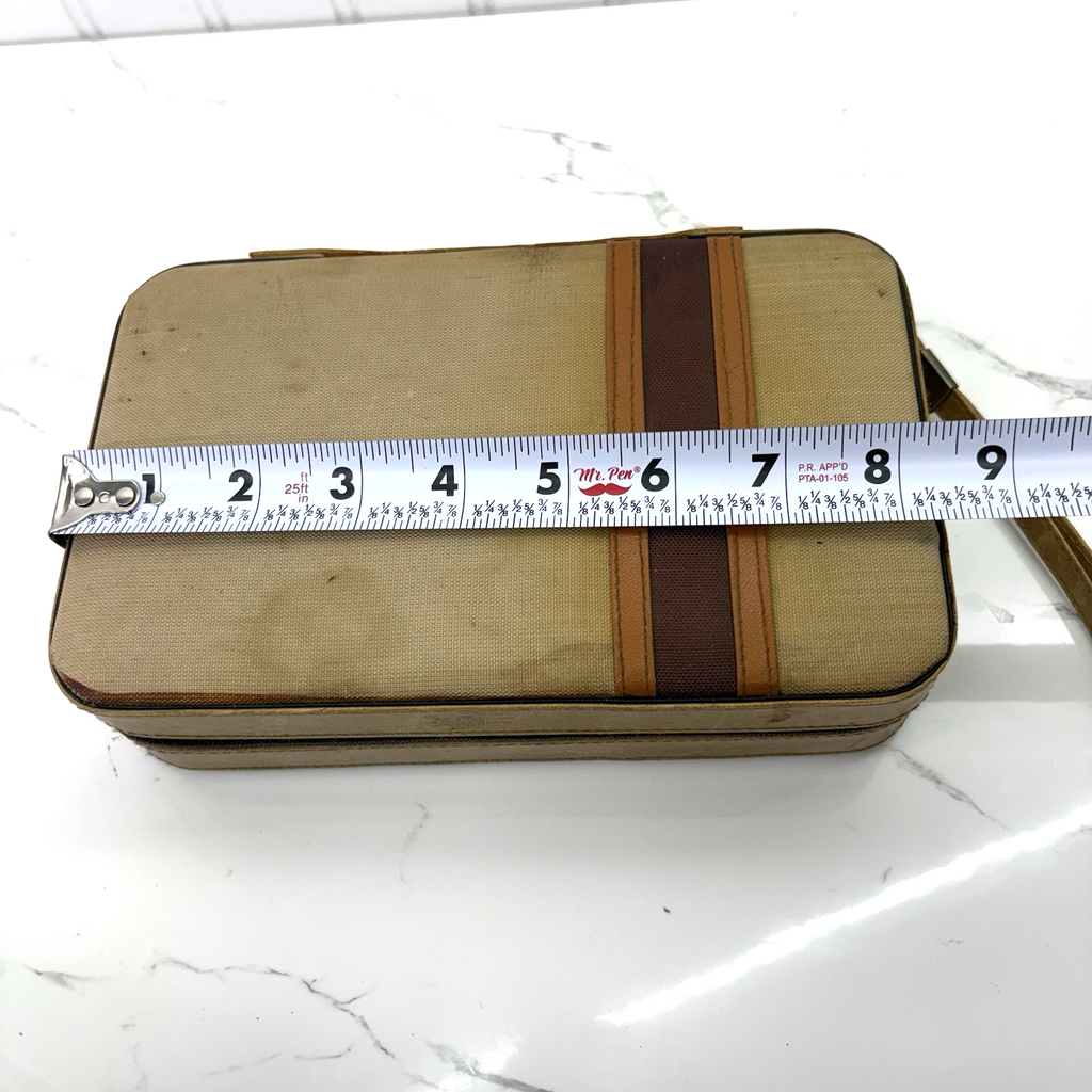 Vintage Travel Set of Dominos and Bridge Board and Cards in Handy Zipper Case