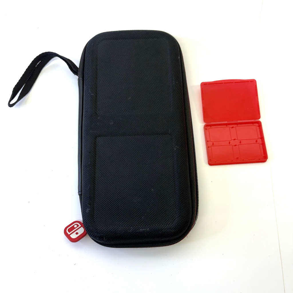 Nintendo Switch Charger + Case Black +Joy-Con Wrist Strap + Game Holder