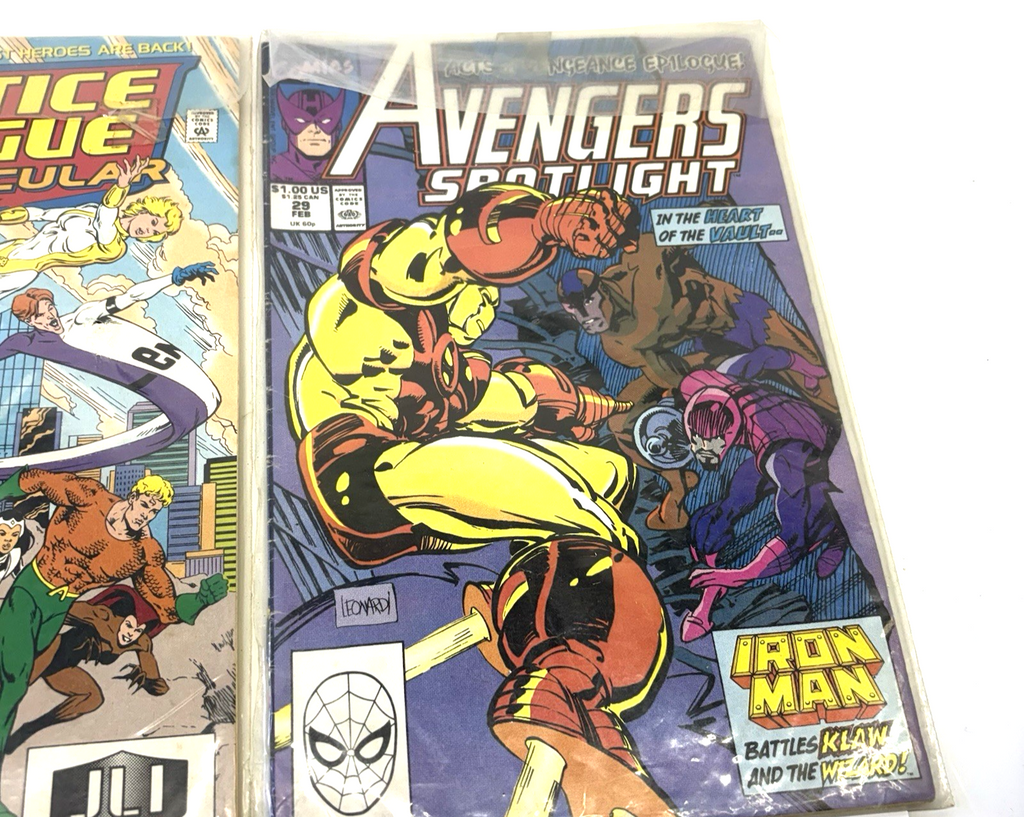 Lot of 3 Vintage Comic Books Fantastic Four Chronicles Justice League Avengers