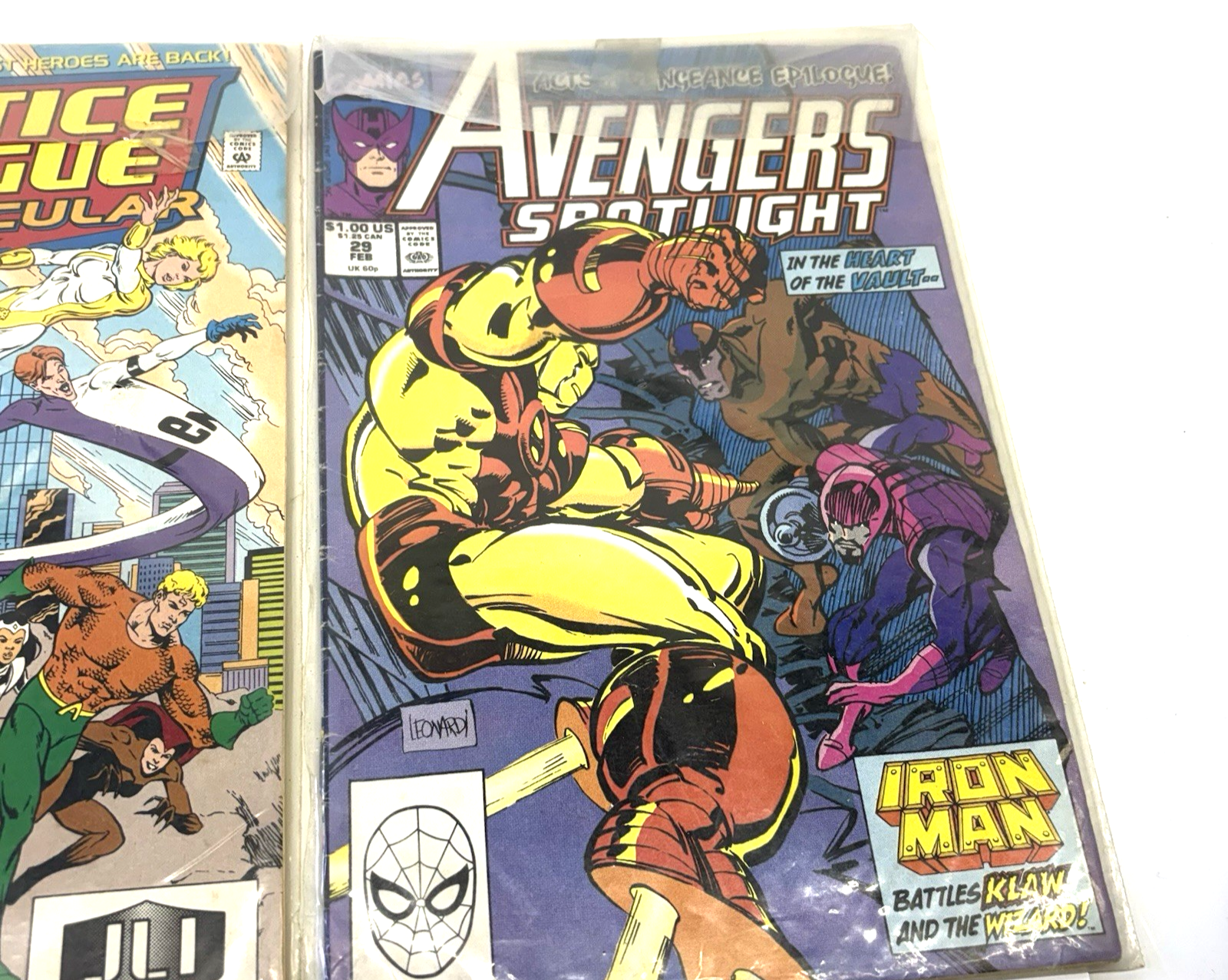 Lot of 3 Vintage Comic Books Fantastic Four Chronicles Justice League Avengers