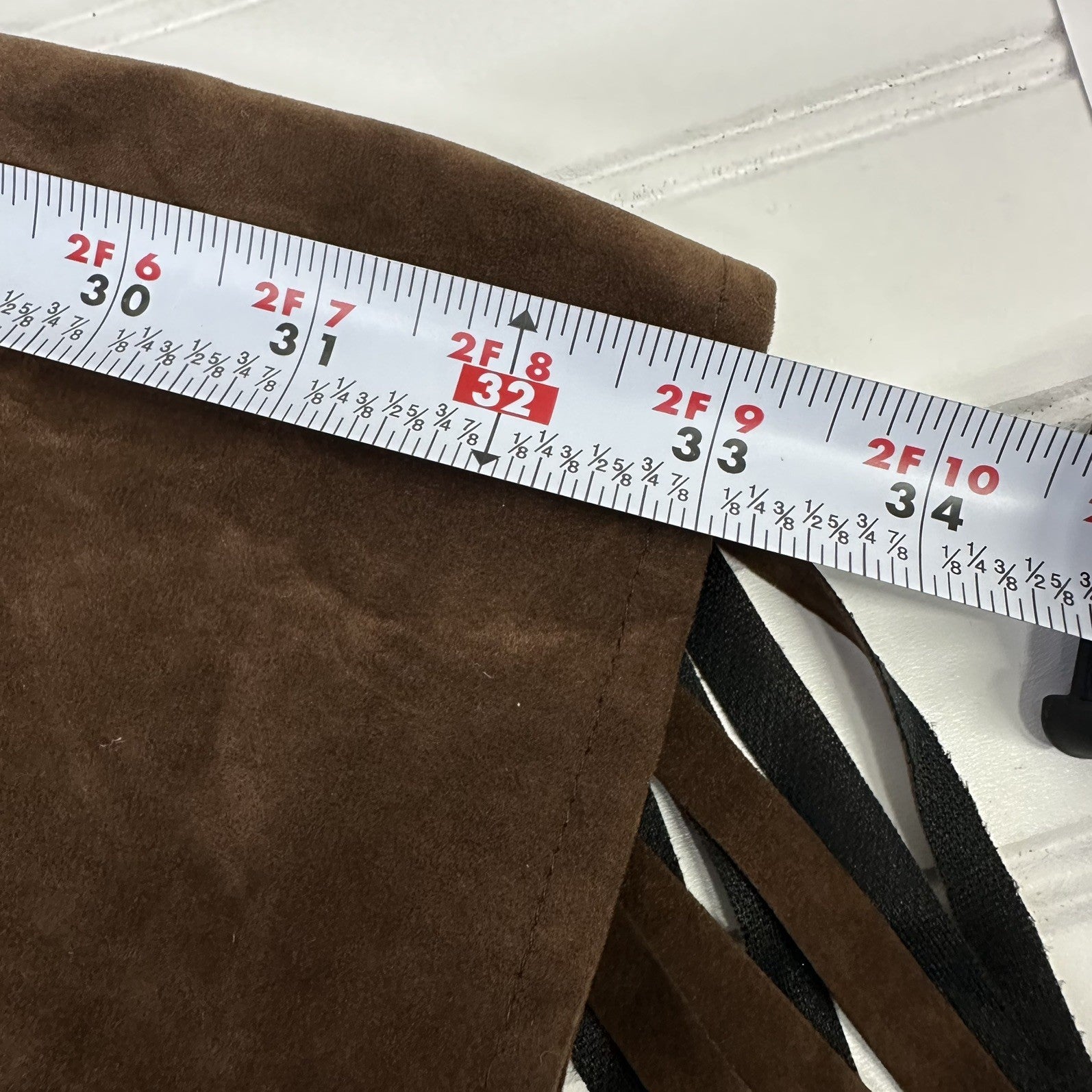 Modern Hero Fringe Western Jacket Brown Faux SuedeSize Adult Std M Cowboy Rodeo 