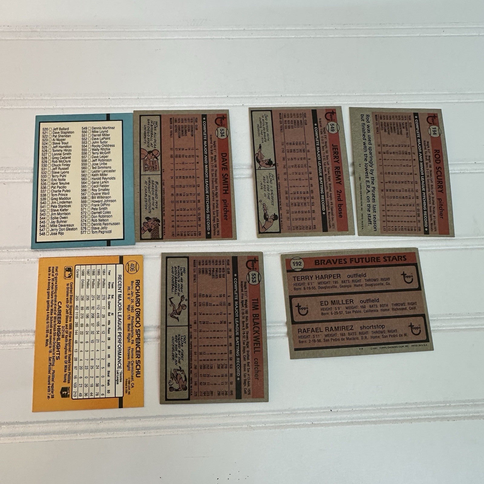 Vintage Baseball Cards Set Topps Donruss