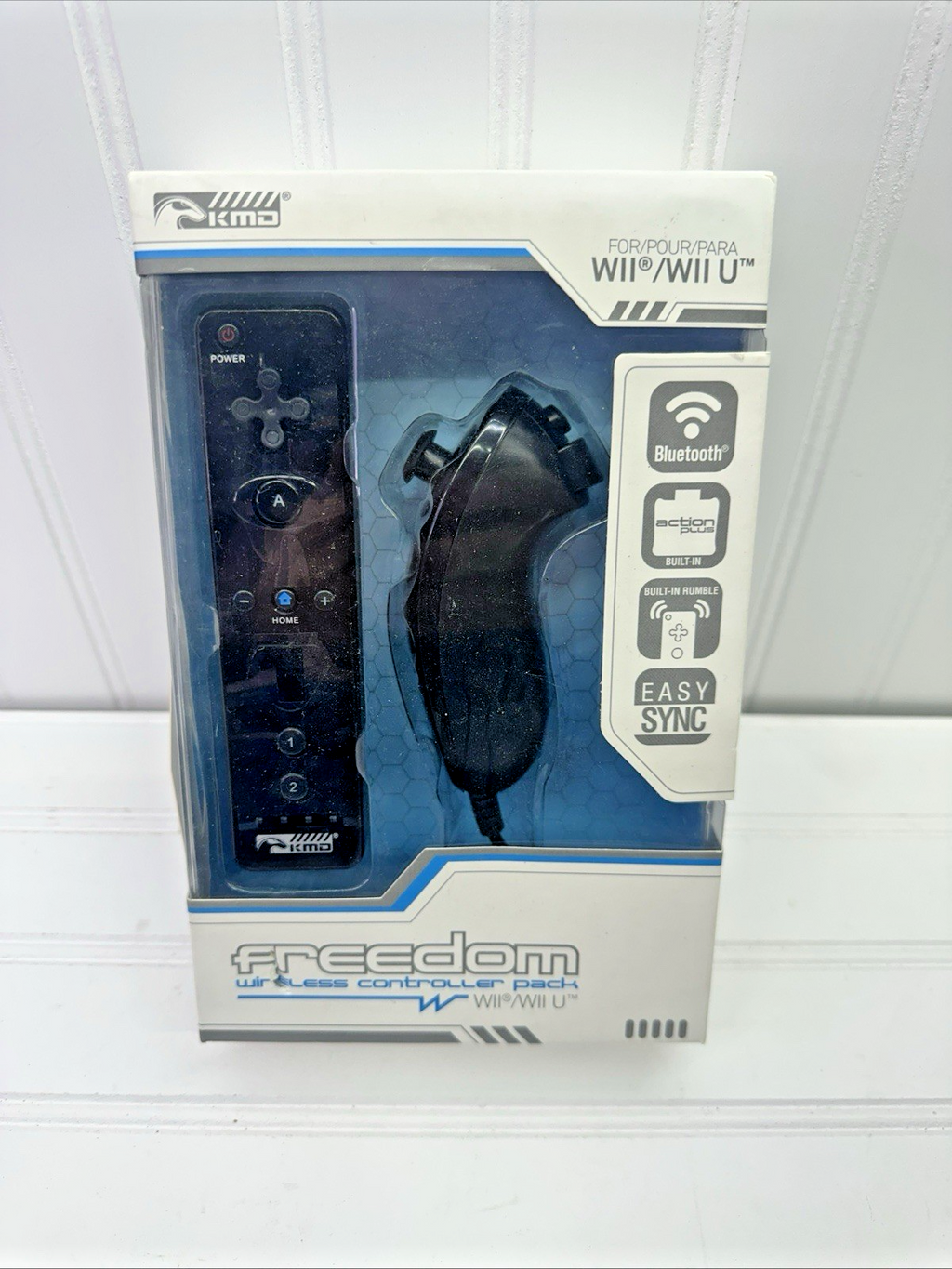 Wii/Wii U KMD Freedom Wireless Controller Pack - Black BRAND NEW SEALED