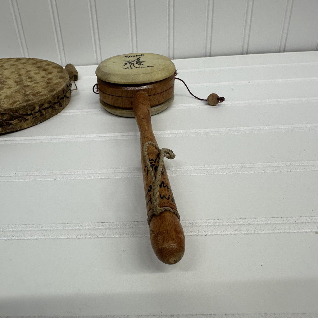 Primitive Den Den Drum Percussion Instrument Native American & Hawaii