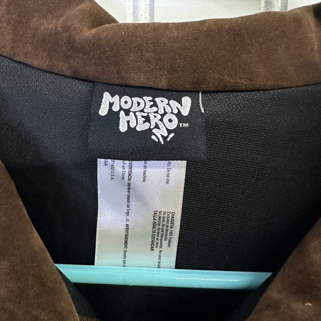 Modern Hero Fringe Western Jacket Brown Faux SuedeSize Adult Std M Cowboy Rodeo 