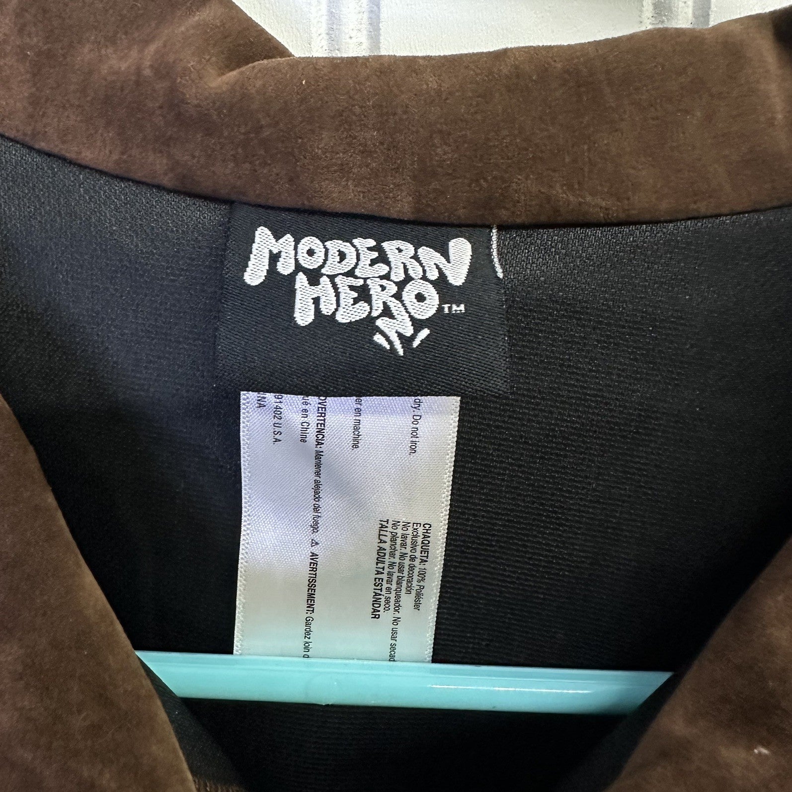 Modern Hero Fringe Western Jacket Brown Faux SuedeSize Adult Std M Cowboy Rodeo 