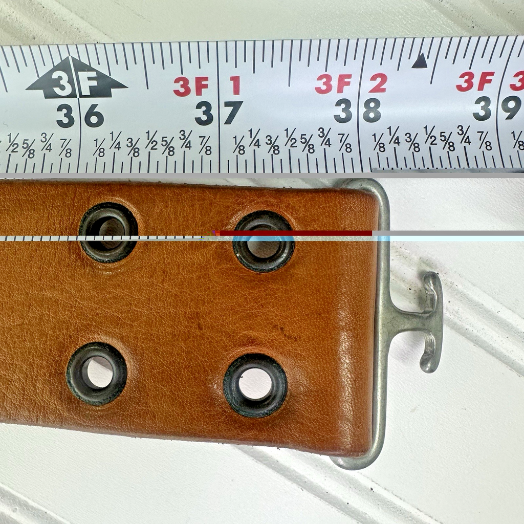 Rare Vintage Banana Republic Leather Hook Grommet Belt L Unisex - Made in Italy