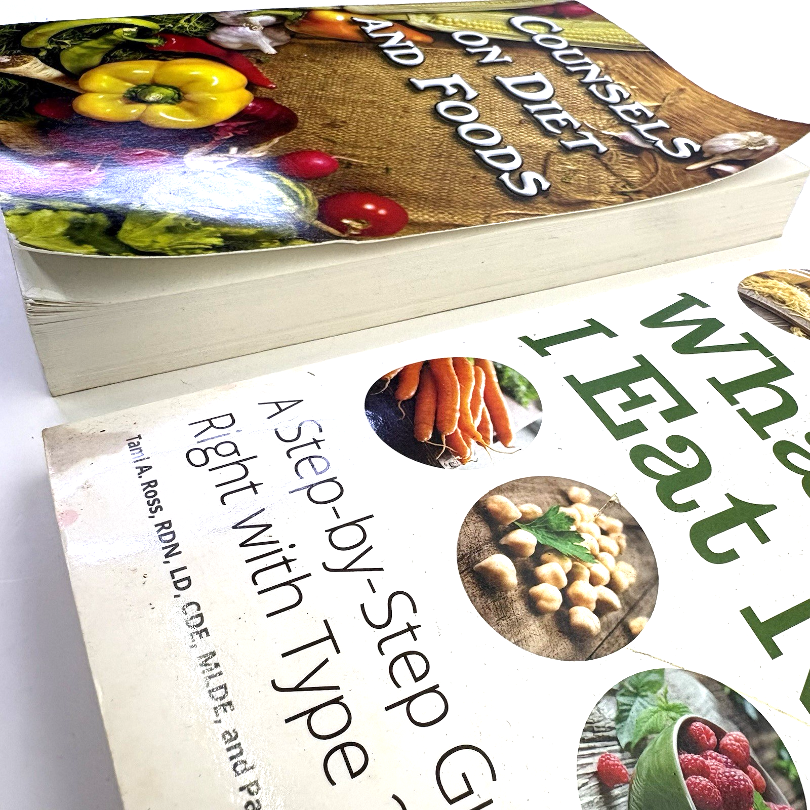 2 Nutrition & Diet Books Lot What Do I Eat Now? Counsels on Diet Foods