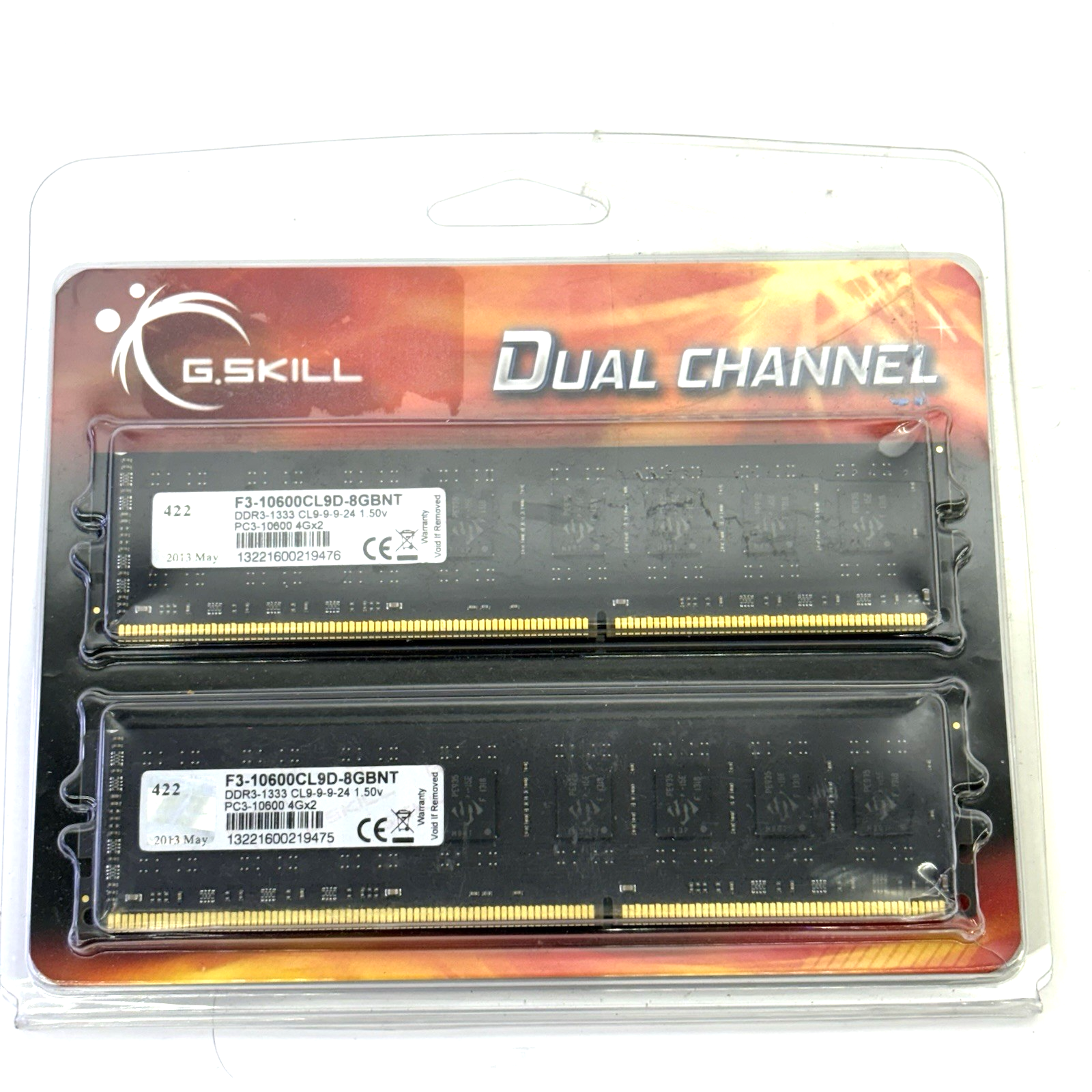 G.SKILL 8GB Kit (2x4GB) DDR3 1333MHz PC3-10600 Desktop RAM CL9 