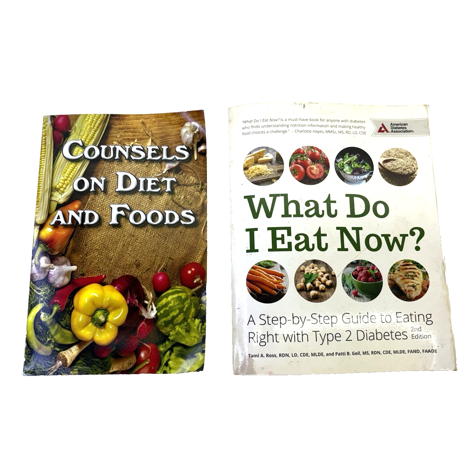 2 Nutrition & Diet Books Lot What Do I Eat Now? Counsels on Diet Foods
