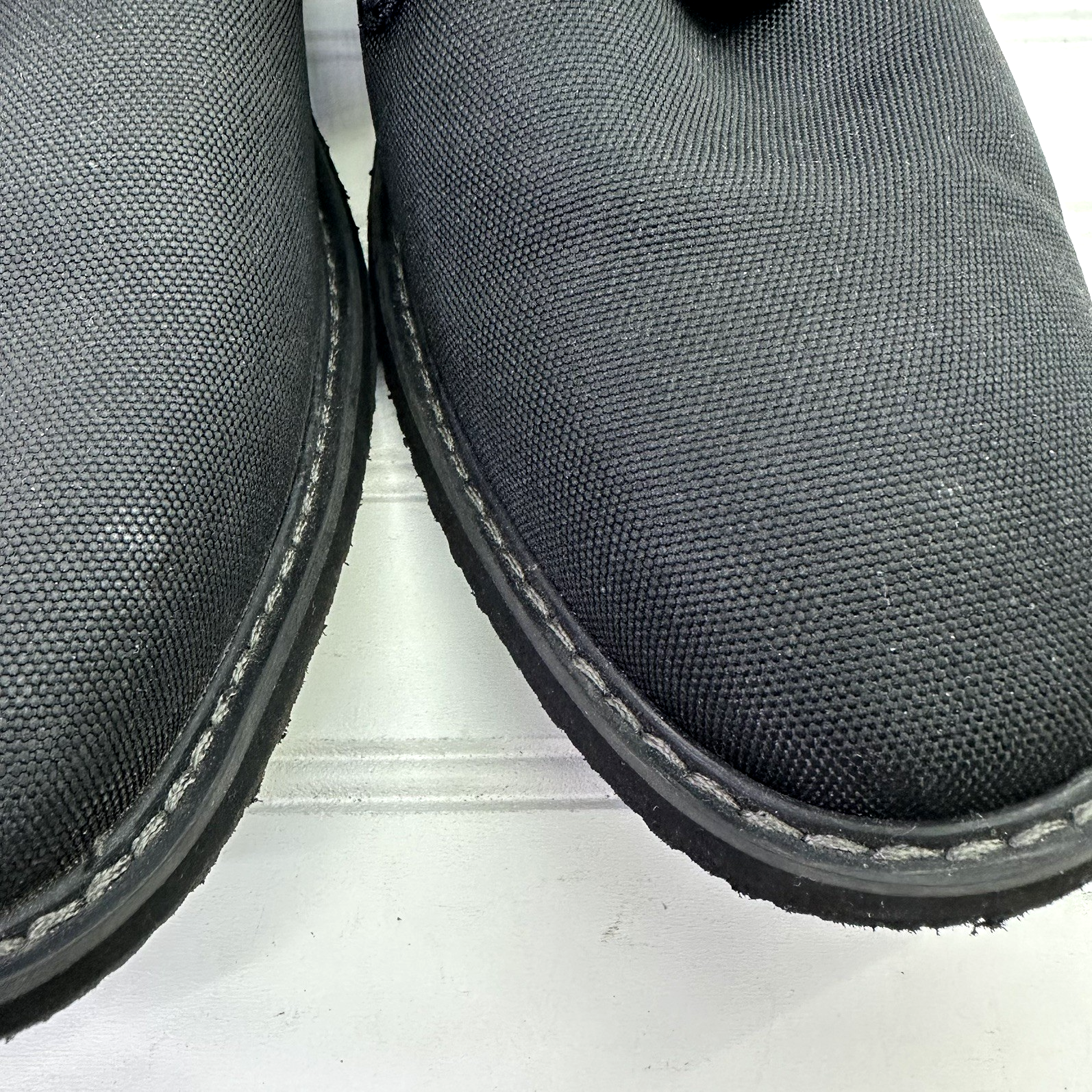 GUESS Tucker 3 Mens Dress Shoes Black Canvas Lace Up Black Toe NEW 13