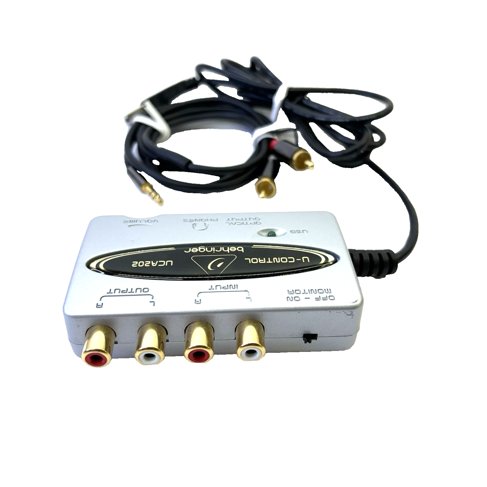 Behringer UCA202 USB Audio Interface 2 In/2 Out w/ 3.5mm to RCA Cable