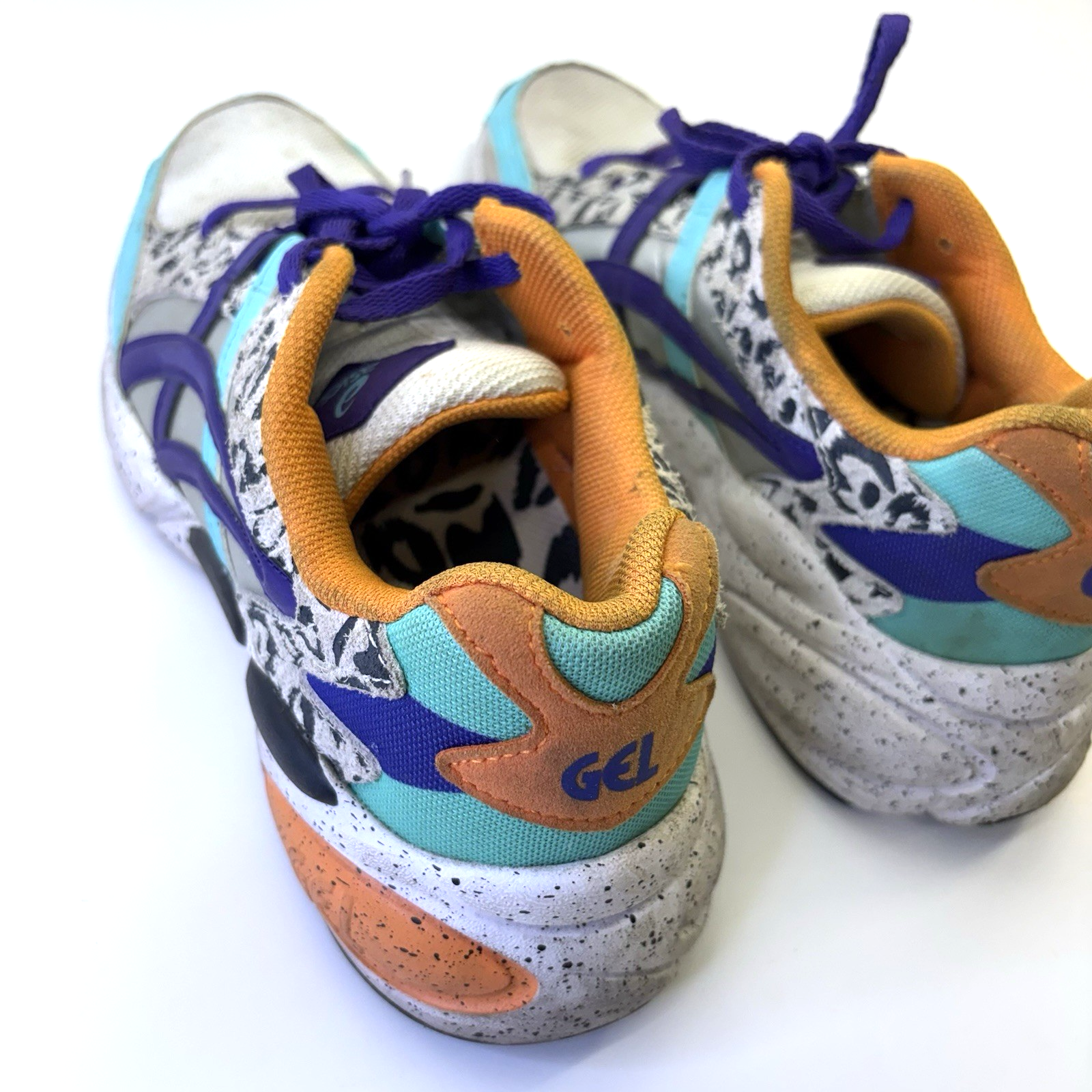 ASICS GEL-BND Men’s Size 7.5 Multicolor Zebra Running Shoes 1021A248 Fair Used