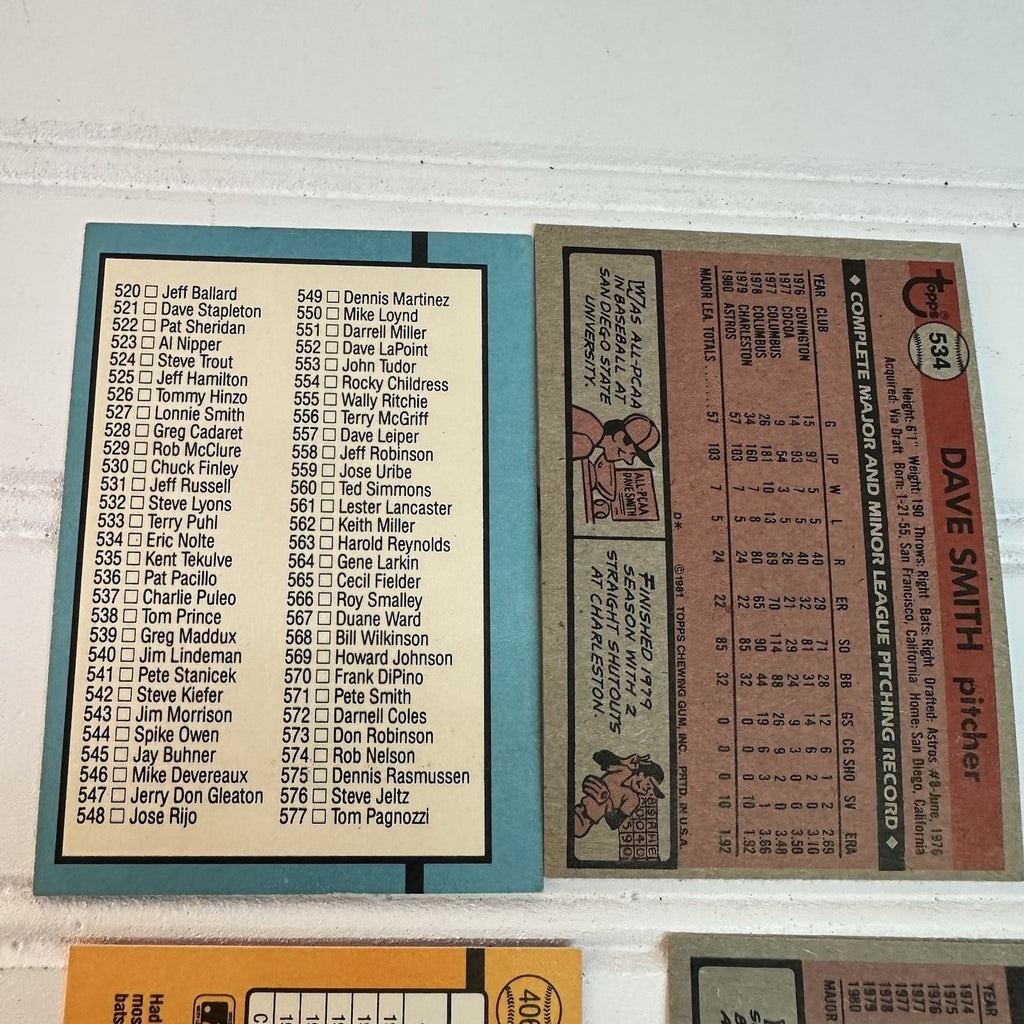 Vintage Baseball Cards Set Topps Donruss