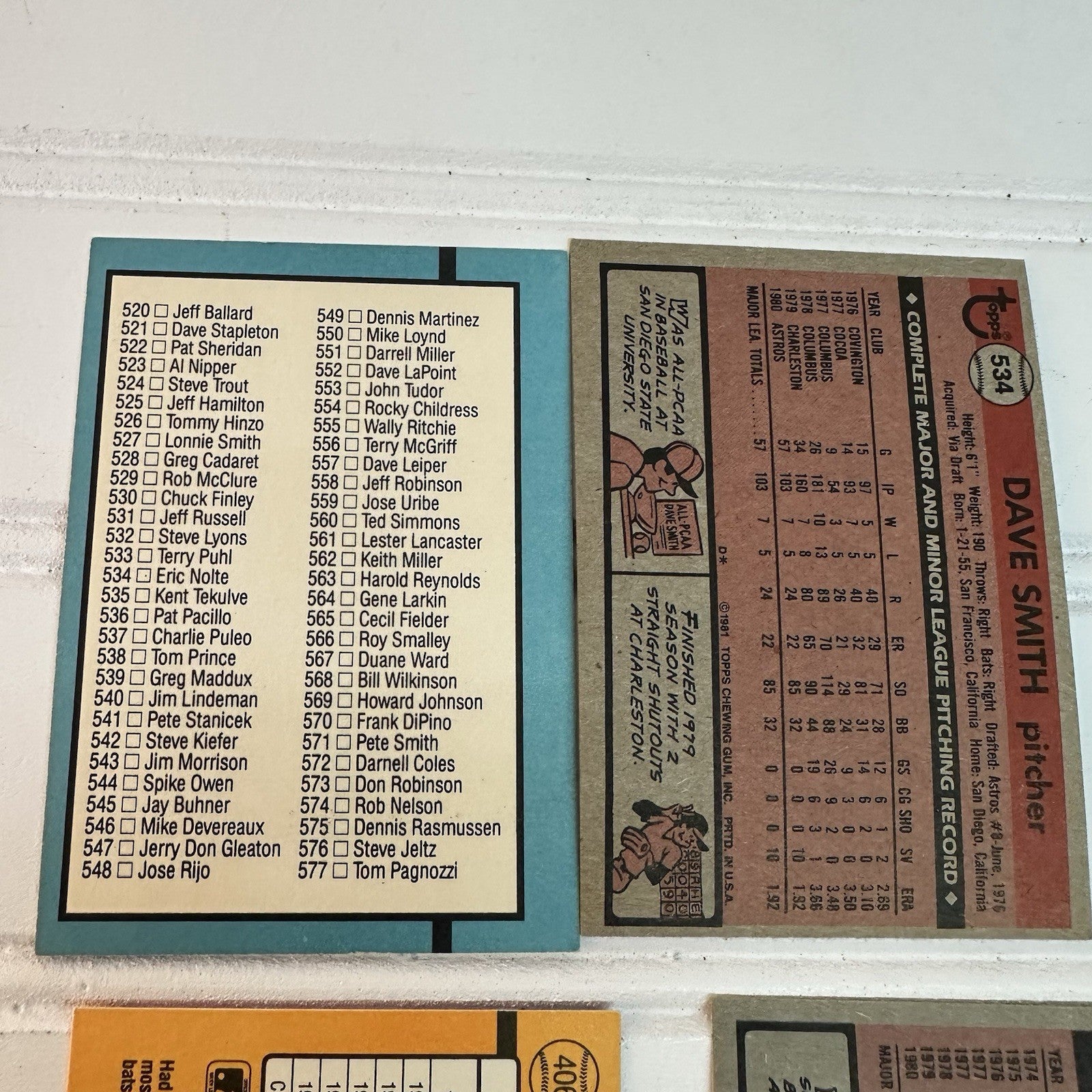 Vintage Baseball Cards Set Topps Donruss