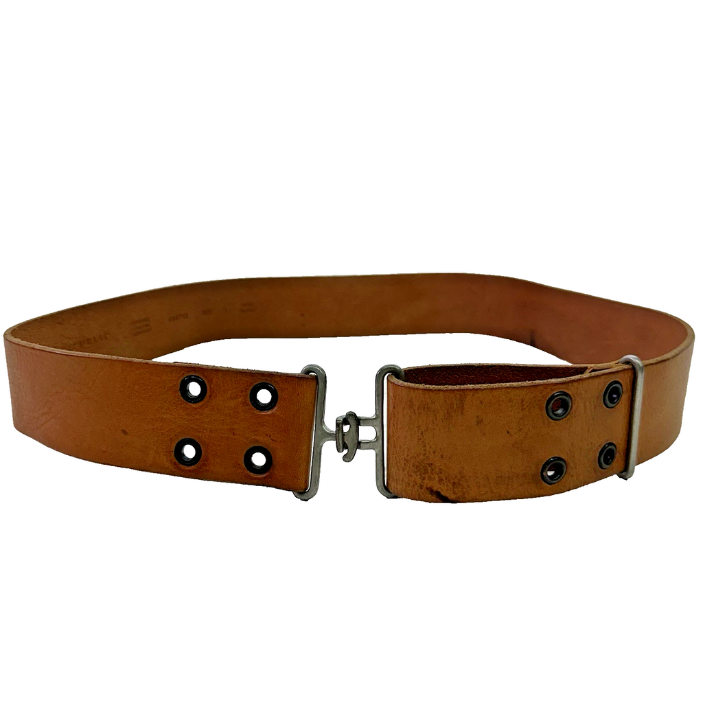 Rare Vintage Banana Republic Leather Hook Grommet Belt L Unisex - Made in Italy