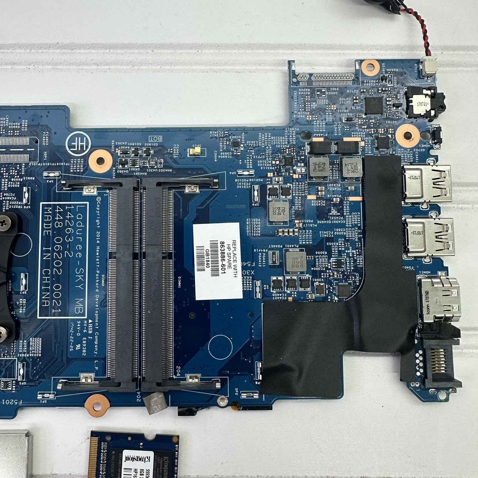 HP 15-BK 15-bk168cl 15T-BK100 15-bk163dx Motherboard Intel i3-7100U TOUCH + 8GB