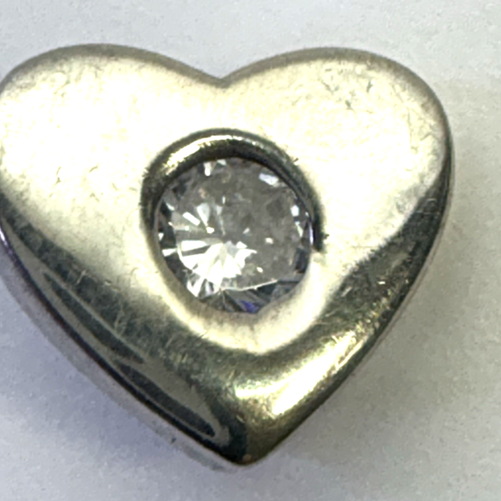 925 Sterling Silver Charm Pendant Lot Heart Blue CZ Girl Figure 3pc 7.36g Vintag