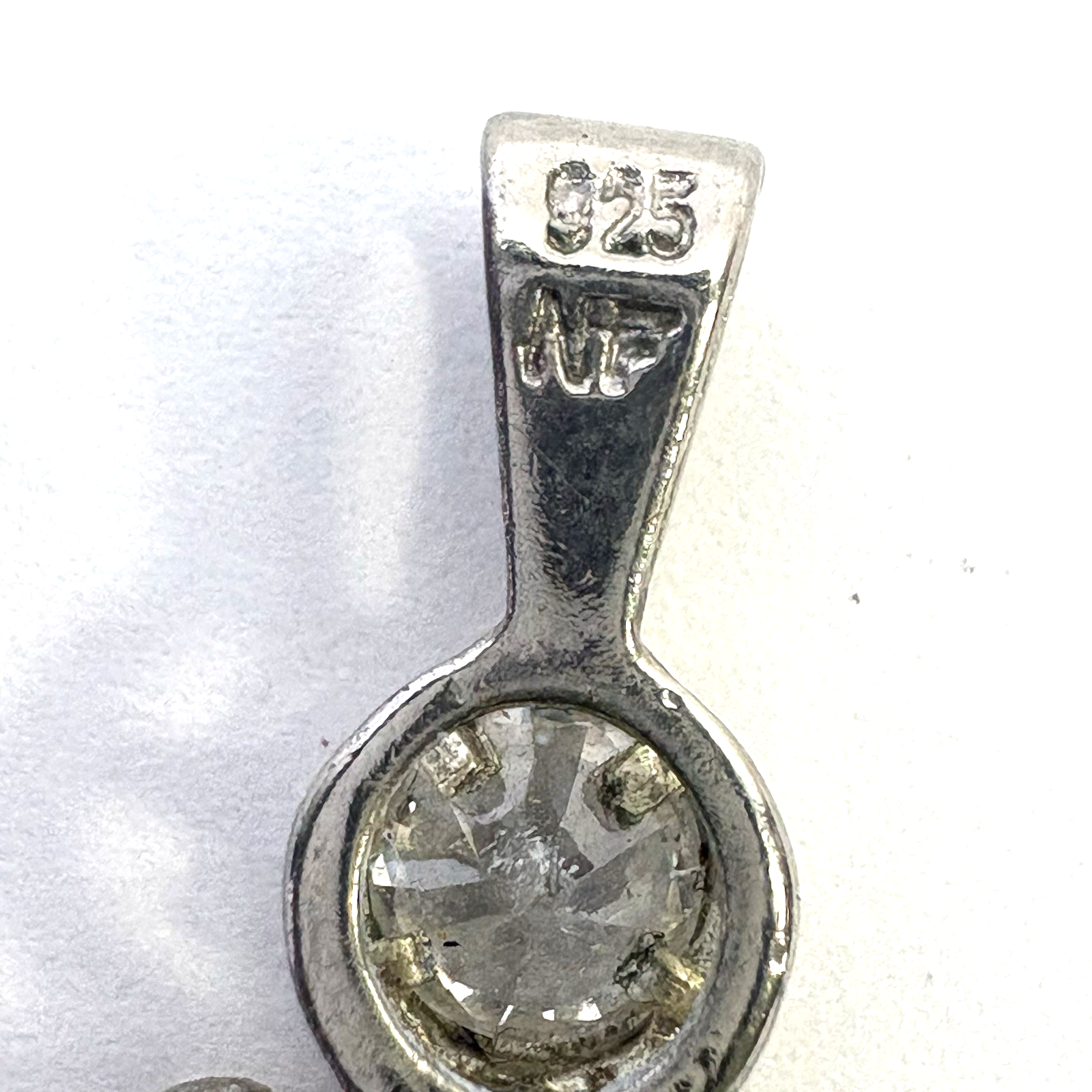 925 Sterling Silver Charm Pendant Lot Heart Blue CZ Girl Figure 3pc 7.36g Vintag