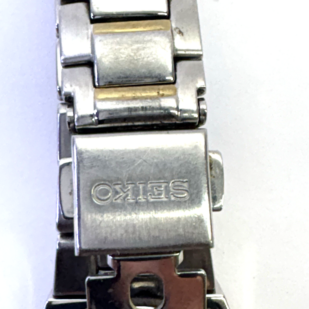 Seiko Coutura Diamond Bezel Women’s Watch 7N82-0BF0 MOP Dial AS-IS