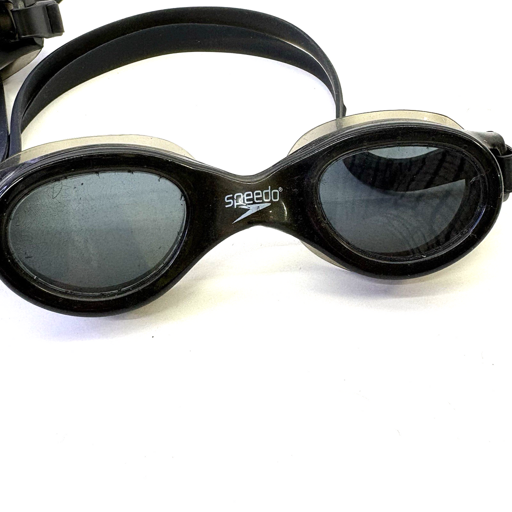 Speedo & Pro Player Swim Goggles Lot of 3 Adult Black Blue Fair Condition