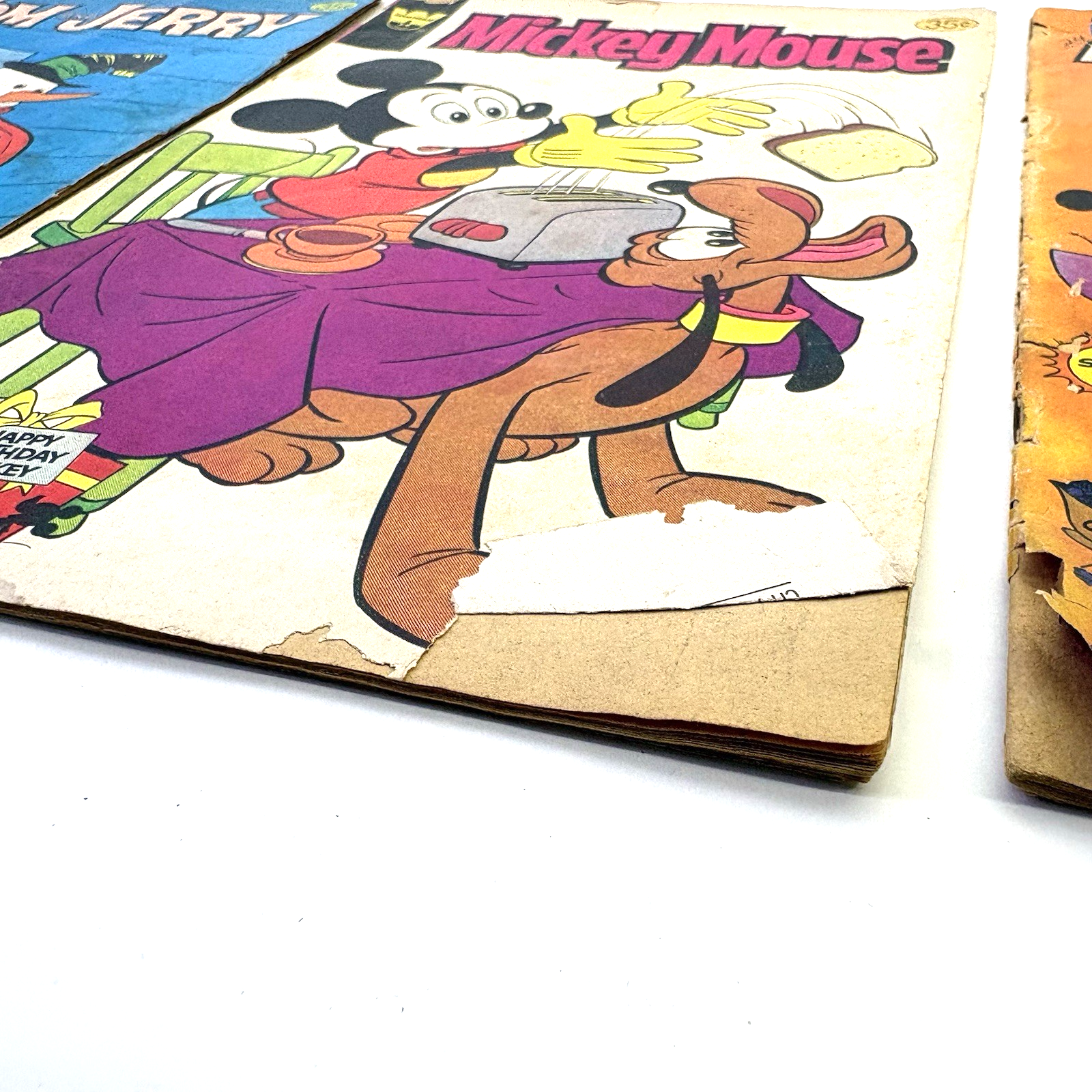 Vintage Disney & Tom and Jerry Comic Book Lot Mickey Mouse Poor Reader Copies