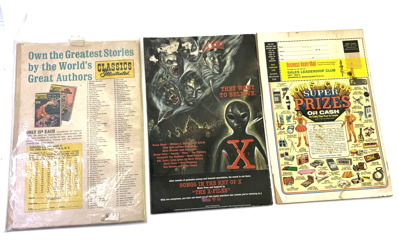 VTG Comic Magazine Lot Classics Illustrated Frankenstein X-Files Twilight Zone