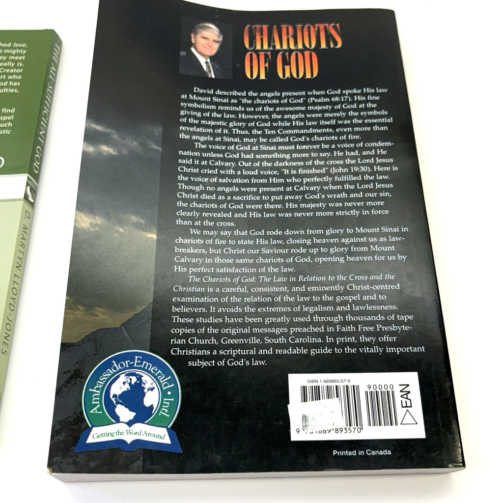 Lot 3 Christian Books The All-Sufficient God Where Is God Chariots of God