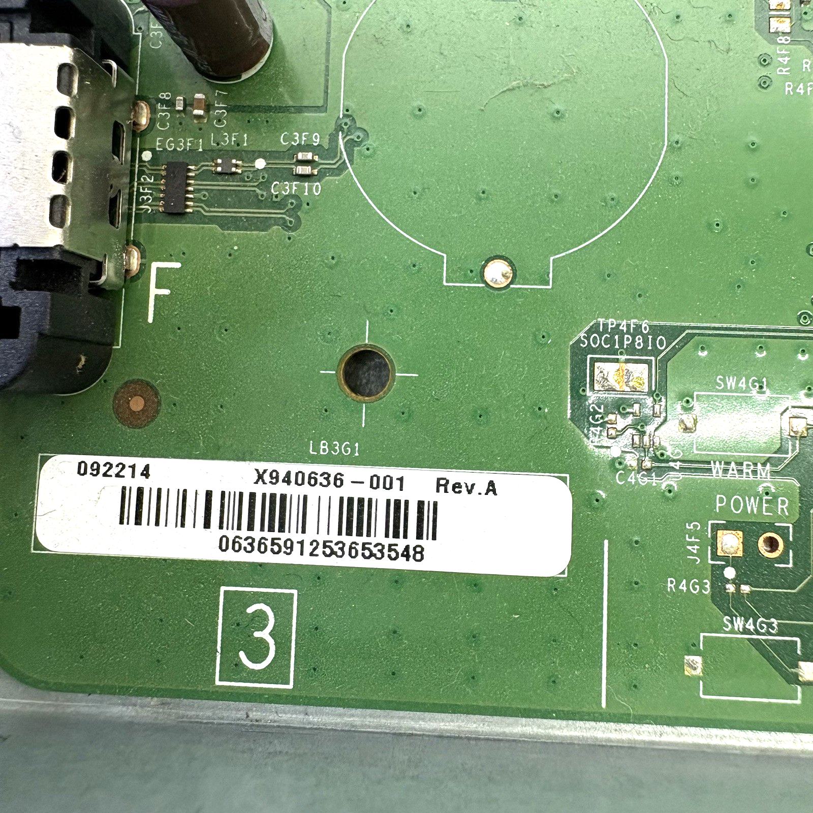 Microsoft Xbox One 1540 Motherboard X940636-001 w/ Fan Heatsink Parts